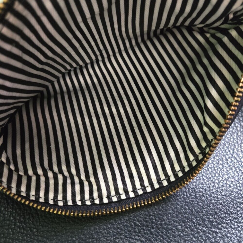 Kate Spade Cobble Hill Devin Crossbody Top Handle Bag Navy Leather Classic - Picture 7 of 11